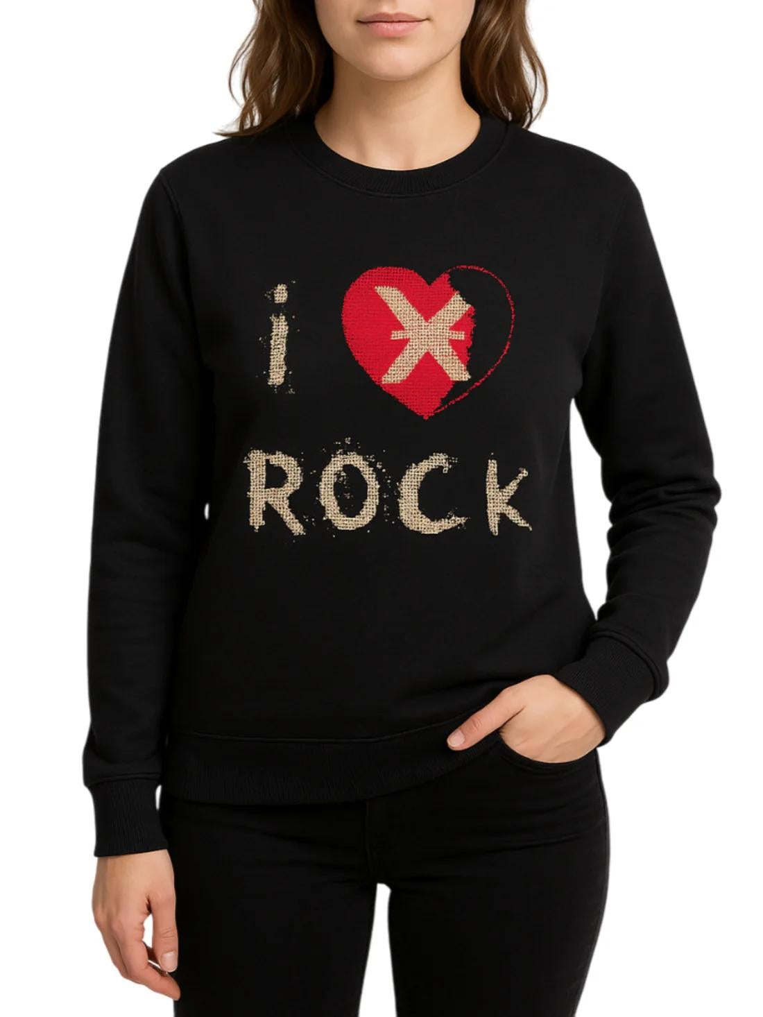 Felpa Richmond X girocollo "I love Rock" donna