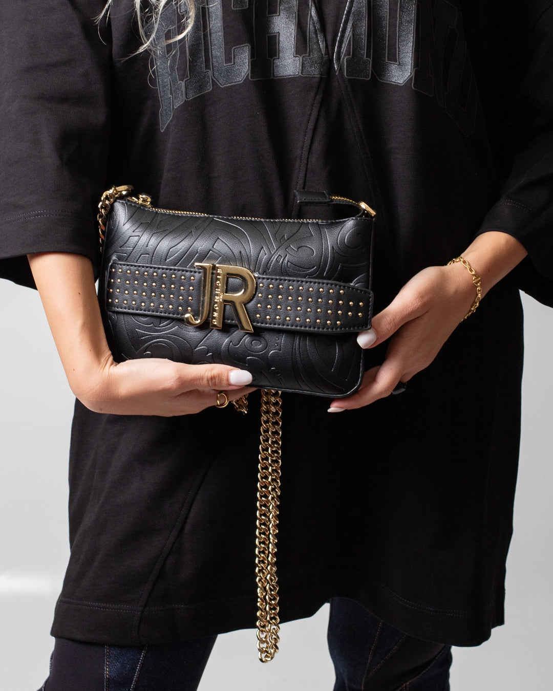 Borsa John Richmond "Shoulder Bag" jacquard donna