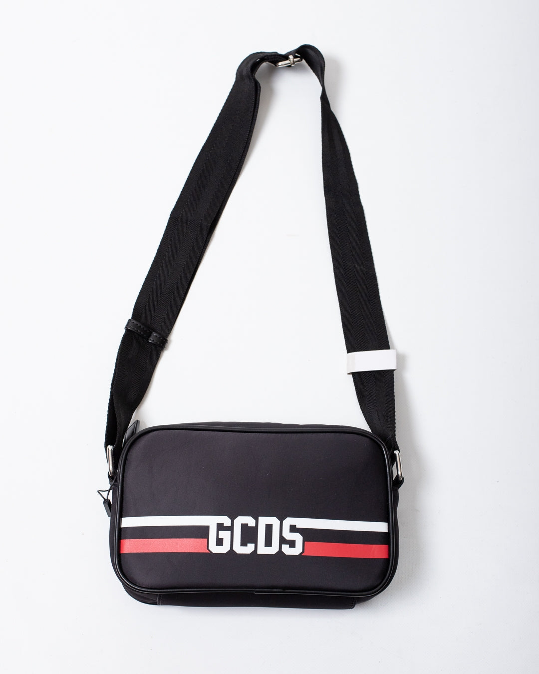 Tracolla GCDS in nylon "Logo Stripes"