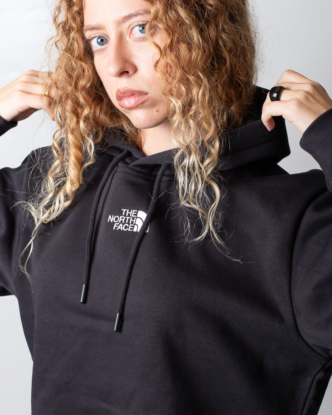 Felpa The North Face cropped over con cappuccio donna