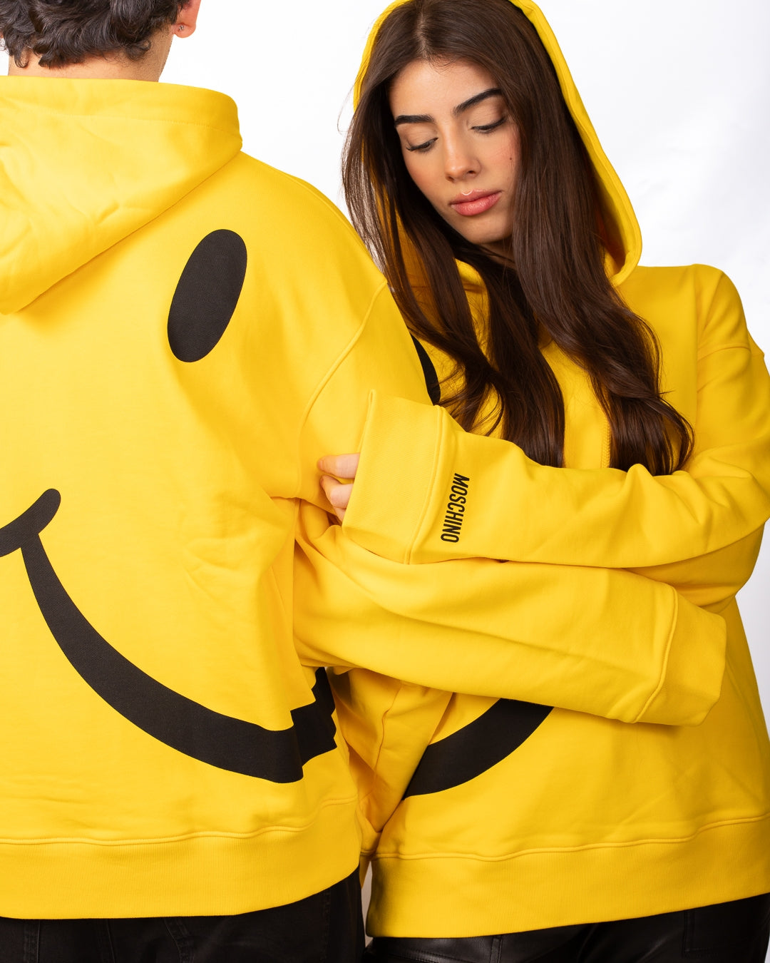 Felpa Moschino con cappuccio "Smiley Movement"