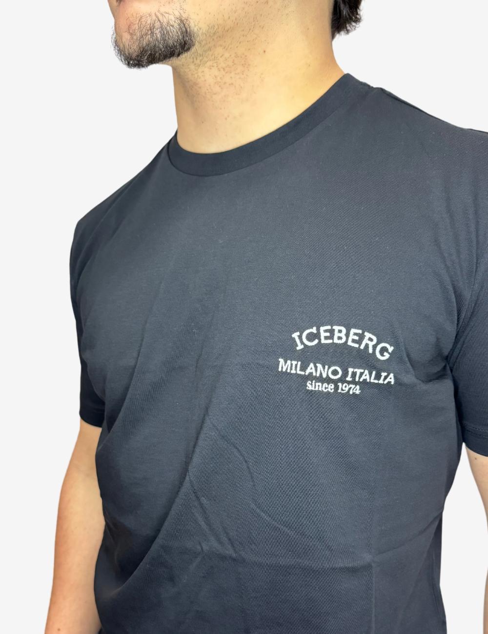 T-Shirt Iceberg con logo ricamato uomo