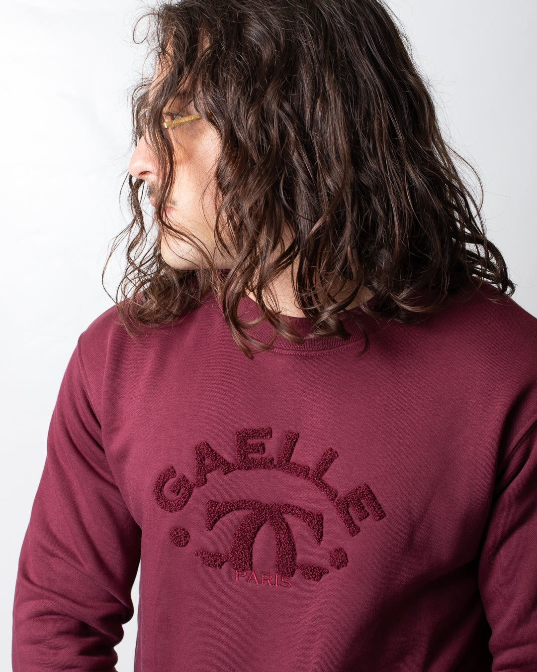 Felpa Gaelle girocollo con logo in rilievo uomo