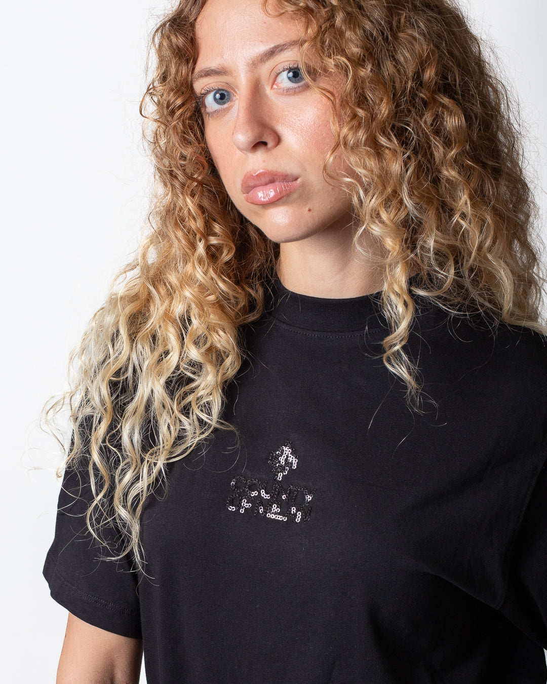 T-Shirt Marcelo Burlon con paillettes donna