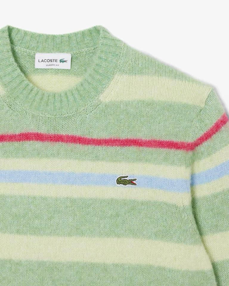 Maglia Lacoste girocollo a strisce multicolor