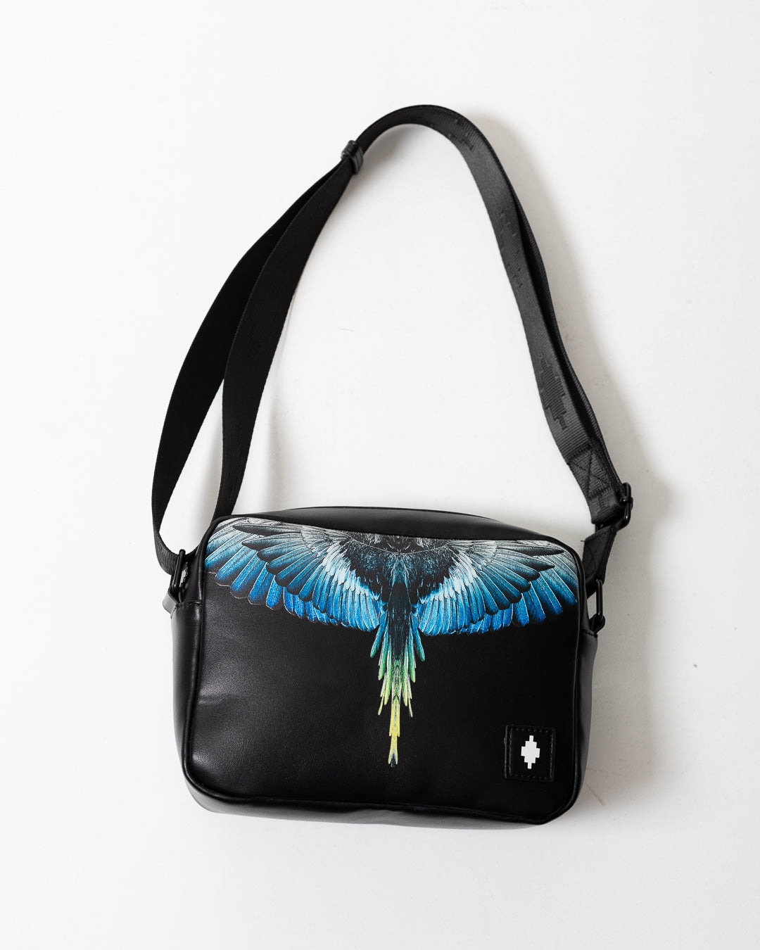 Tracolla Marcelo Burlon in ecopelle "Icon Wings Royal" logato