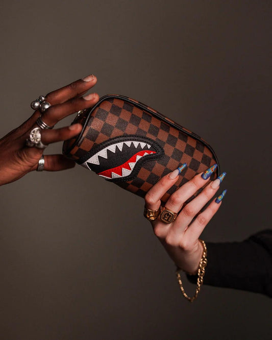 Pochette Sprayground marrone Sawtooth sharks in paris pencil pouch