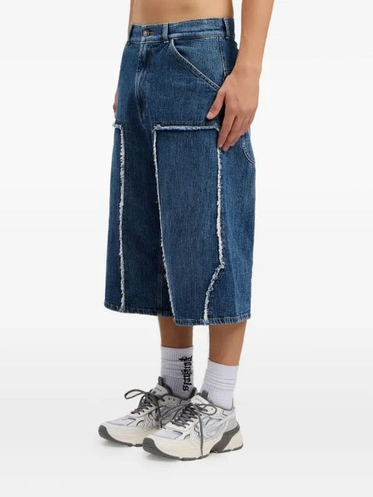 Bermuda Palm Angels "Curved Logo Denim Skater"