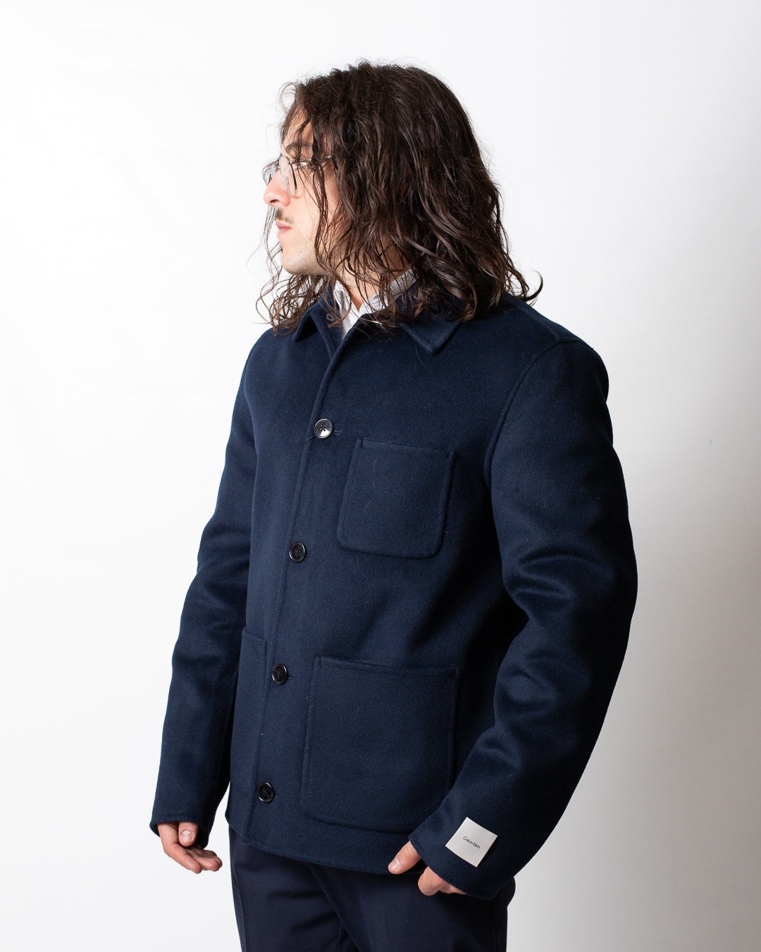 Cappotto Calvin Klein corto in misto lana uomo