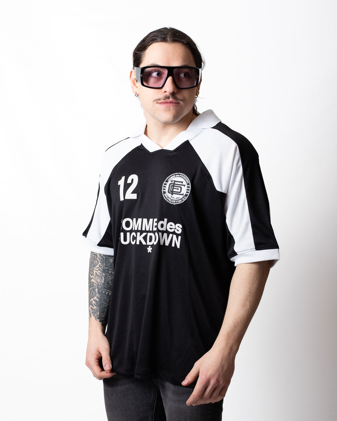 T-Shirt Comme des Fuckdown in poliestere con stampe uomo