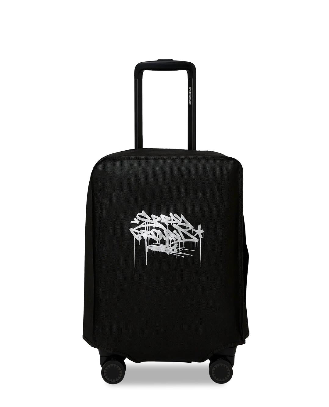 Valigia Sprayground nero printed zipper shark carry-on luggage trolley