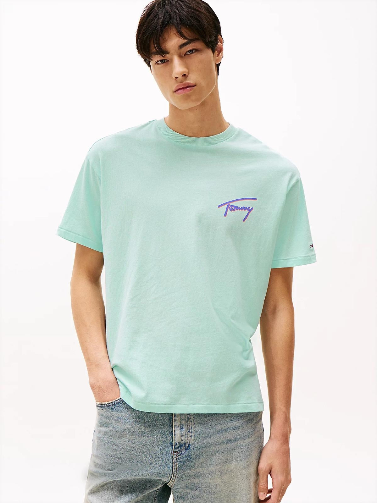 T-Shirt Tommy Jeans con logo signature uomo