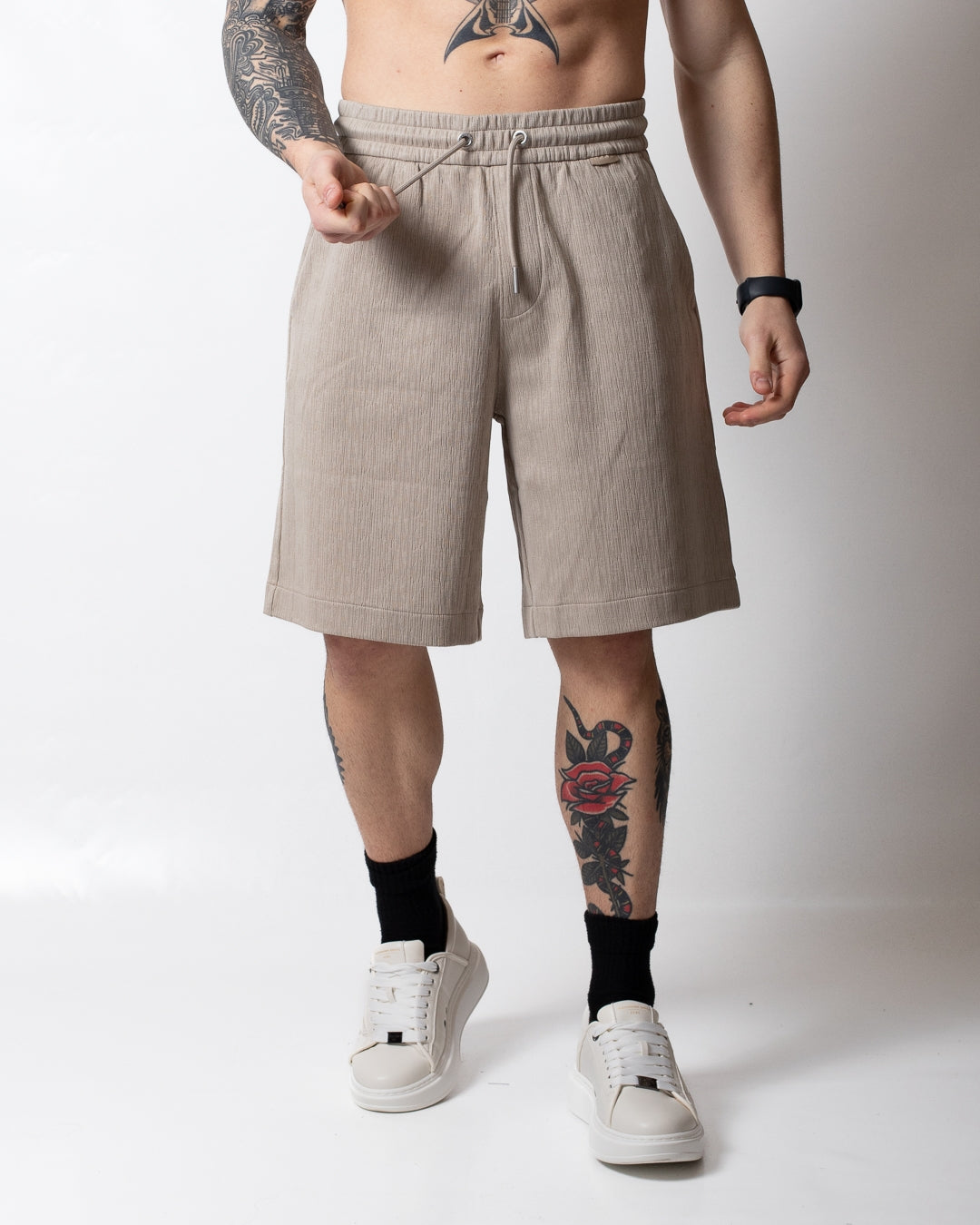 Bermuda Calvin Klein texturizzato in felpa uomo