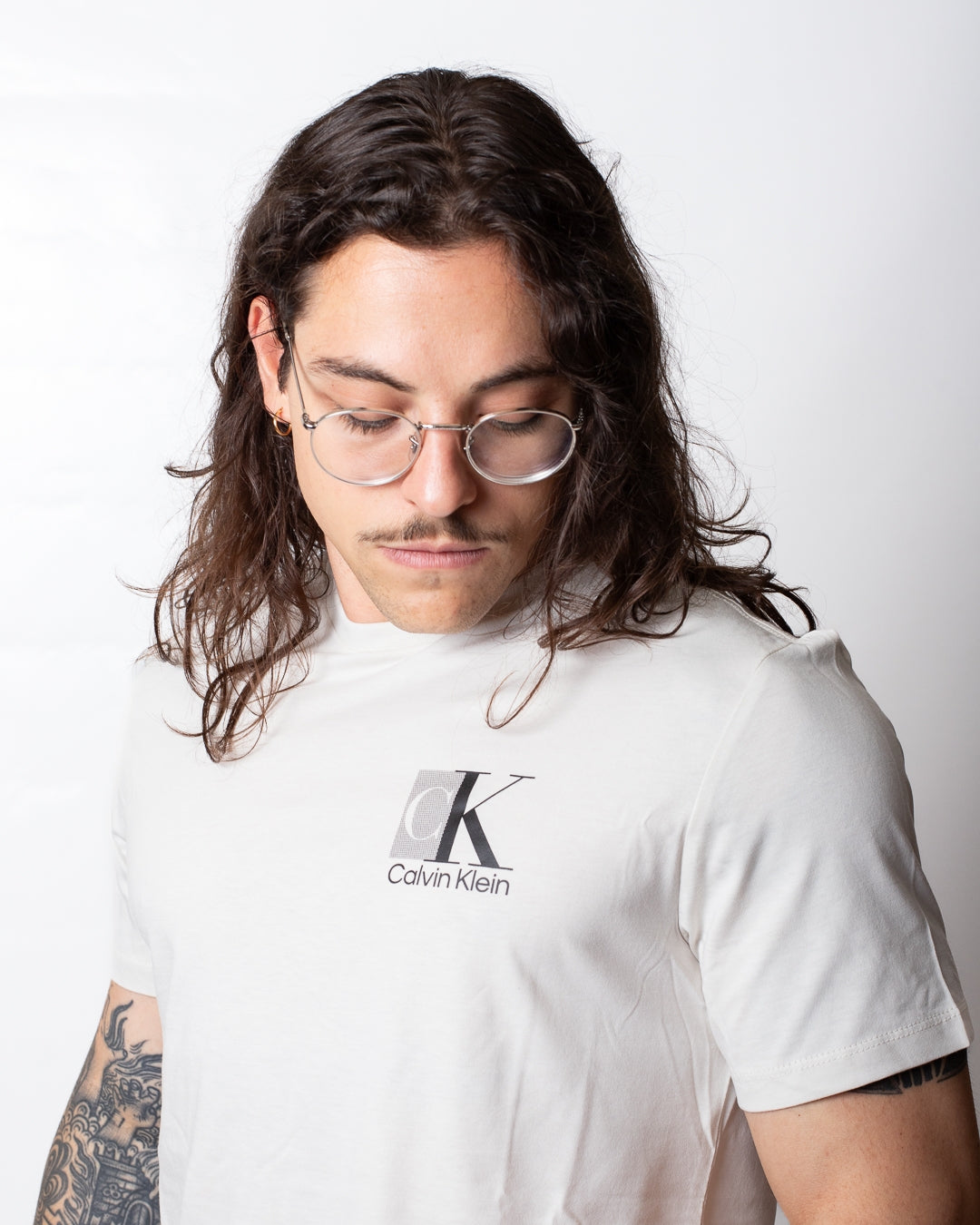 T-Shirt Calvin Klein con maxi stampa logata uomo