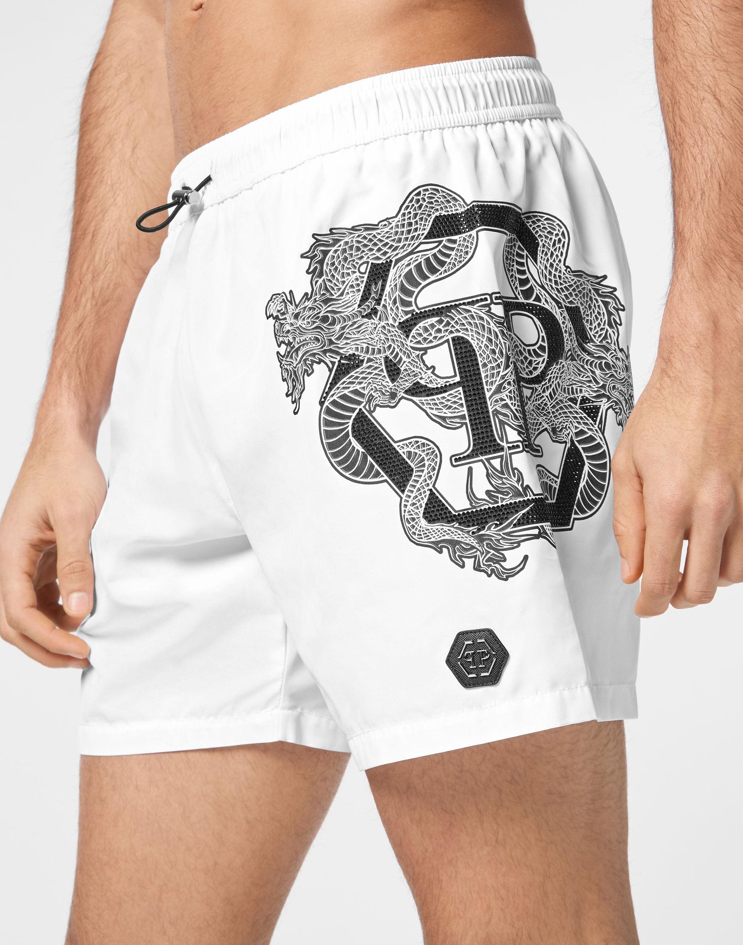 Boxer mare Philipp Plein con stampa "dragon" e applicazione uomo