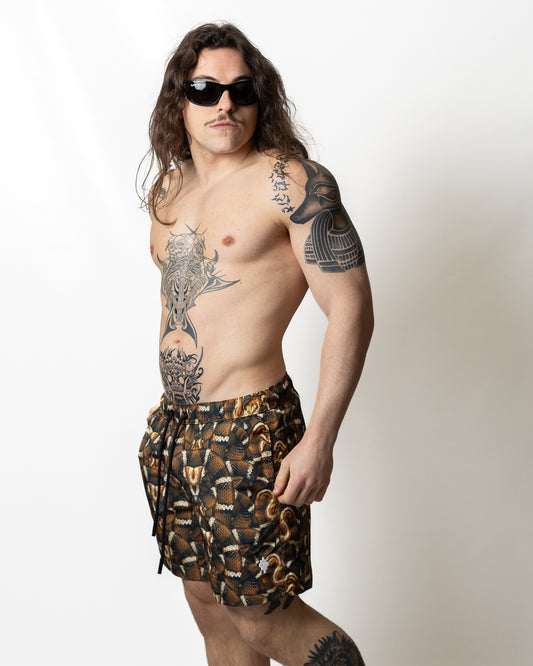 Boxer mare Marcelo Burlon "Brick Red Snake" uomo
