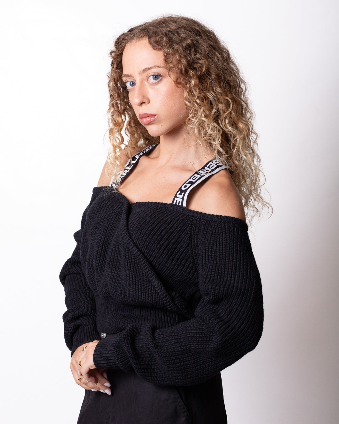Maglia Karl Lagerfeld Jeans con fasce logate donna