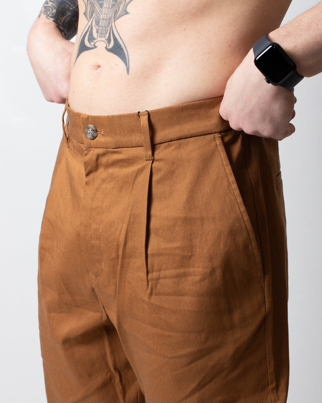 Pantalone Calvin Klein tapered in misto lino uomo