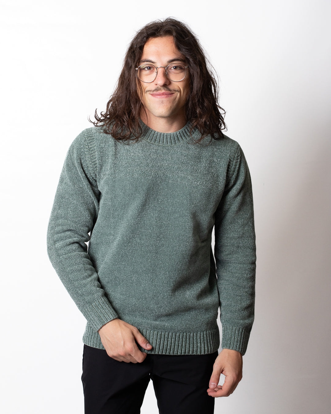 Maglia Liu Jo girocollo con placchetta uomo
