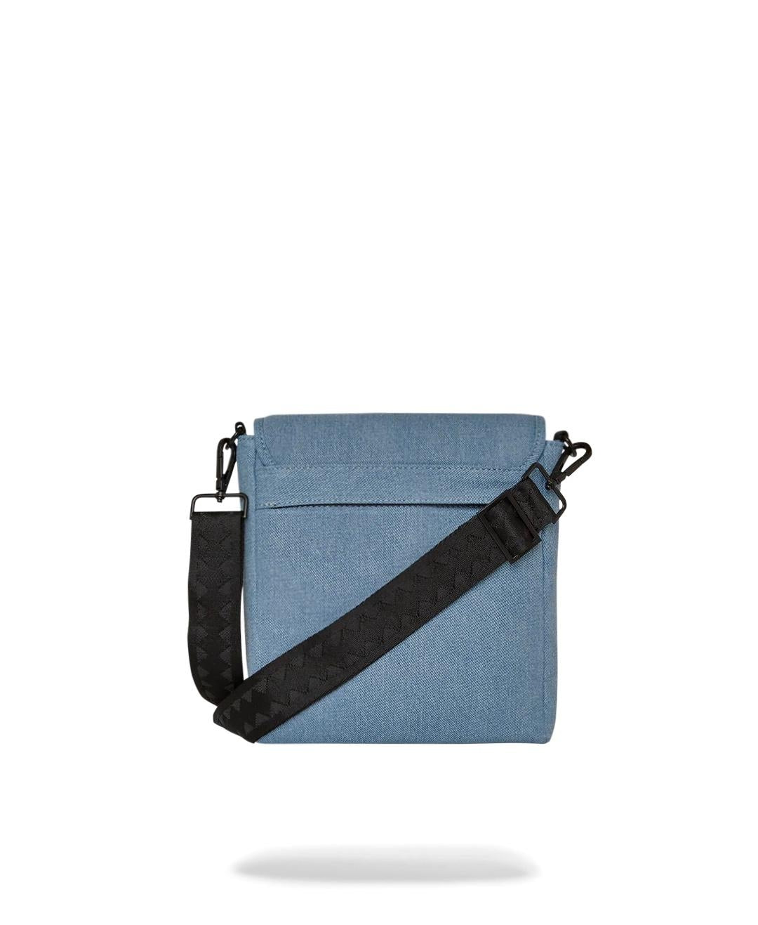 Tracolla Sprayground denim shark messanger sling