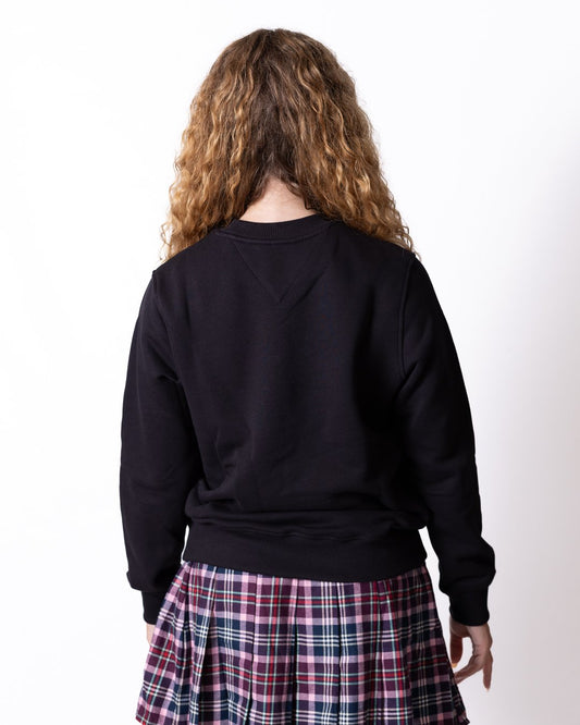 Felpa Tommy Jeans girocollo con logo strass