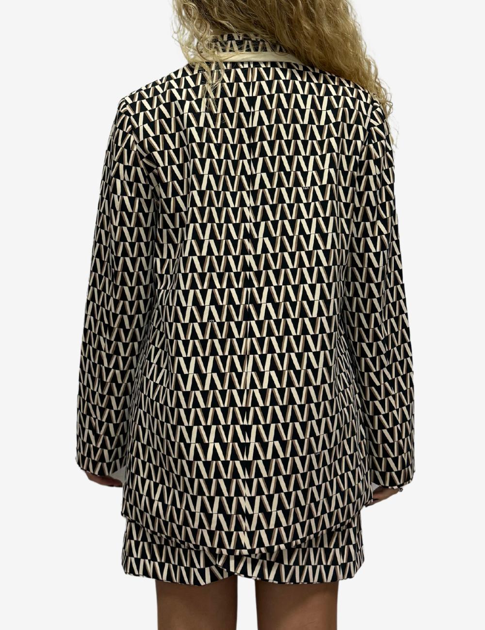 Giacca blazer Nenette con grafica "Logomania" donna