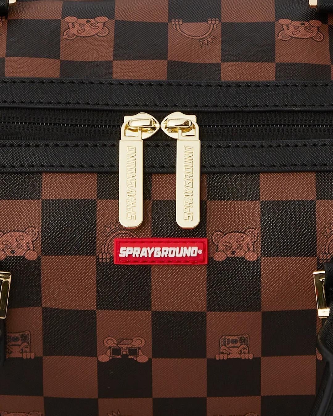 Borsa Sprayground marrone peeking character mini duffle