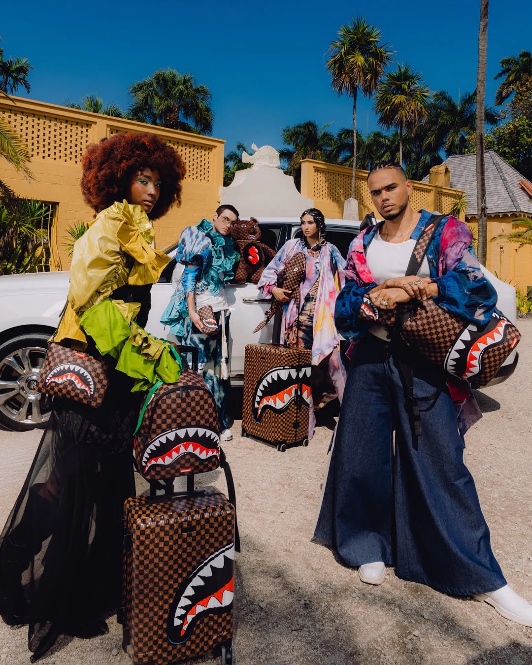 Zainetto Sprayground marrone SHARKS IN PARIS WTF BUBBLE BROWN CHECK SAVAGE BACKPACK