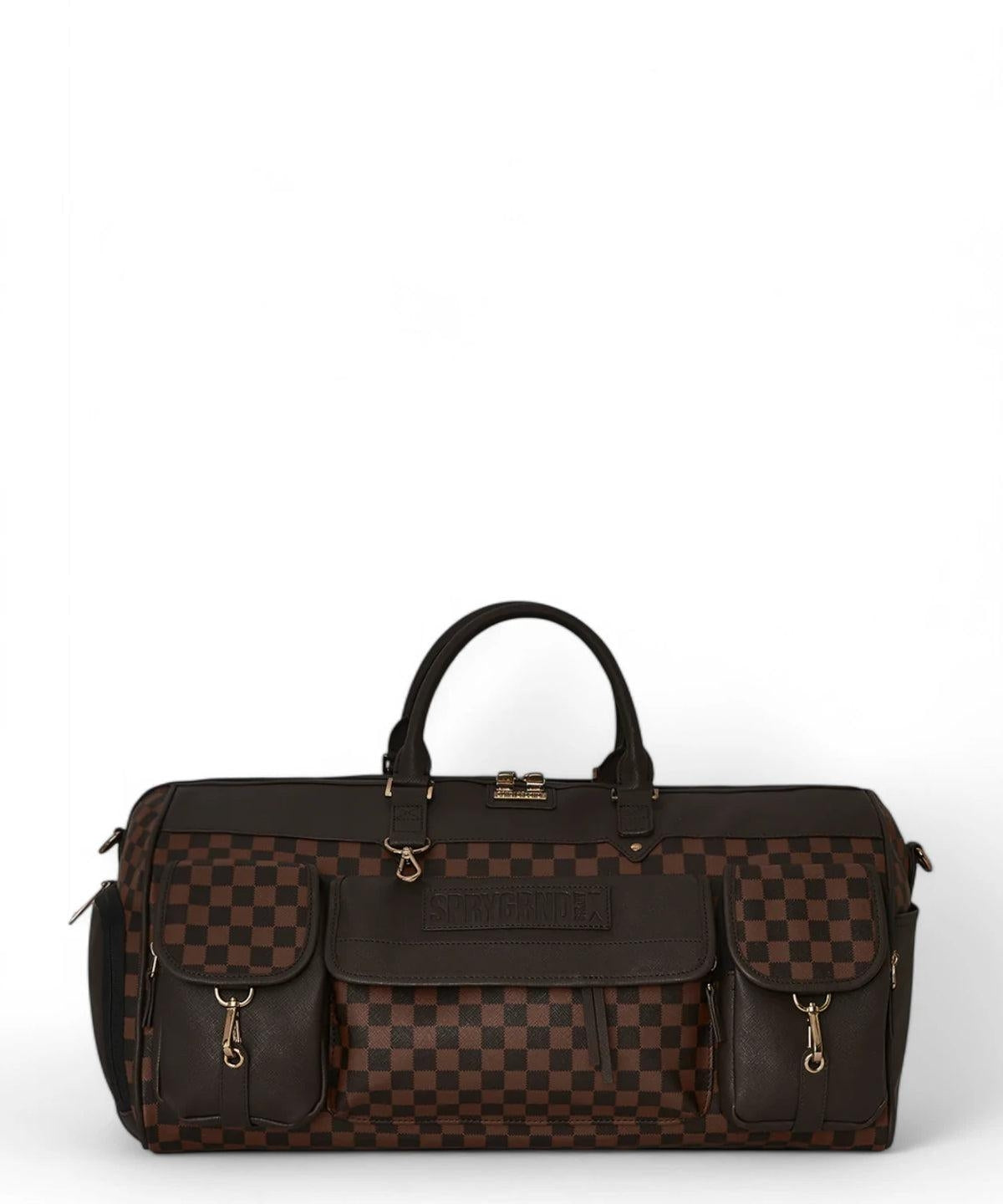 Borsone Sprayground marrone spec ops pixel emboss large duffle