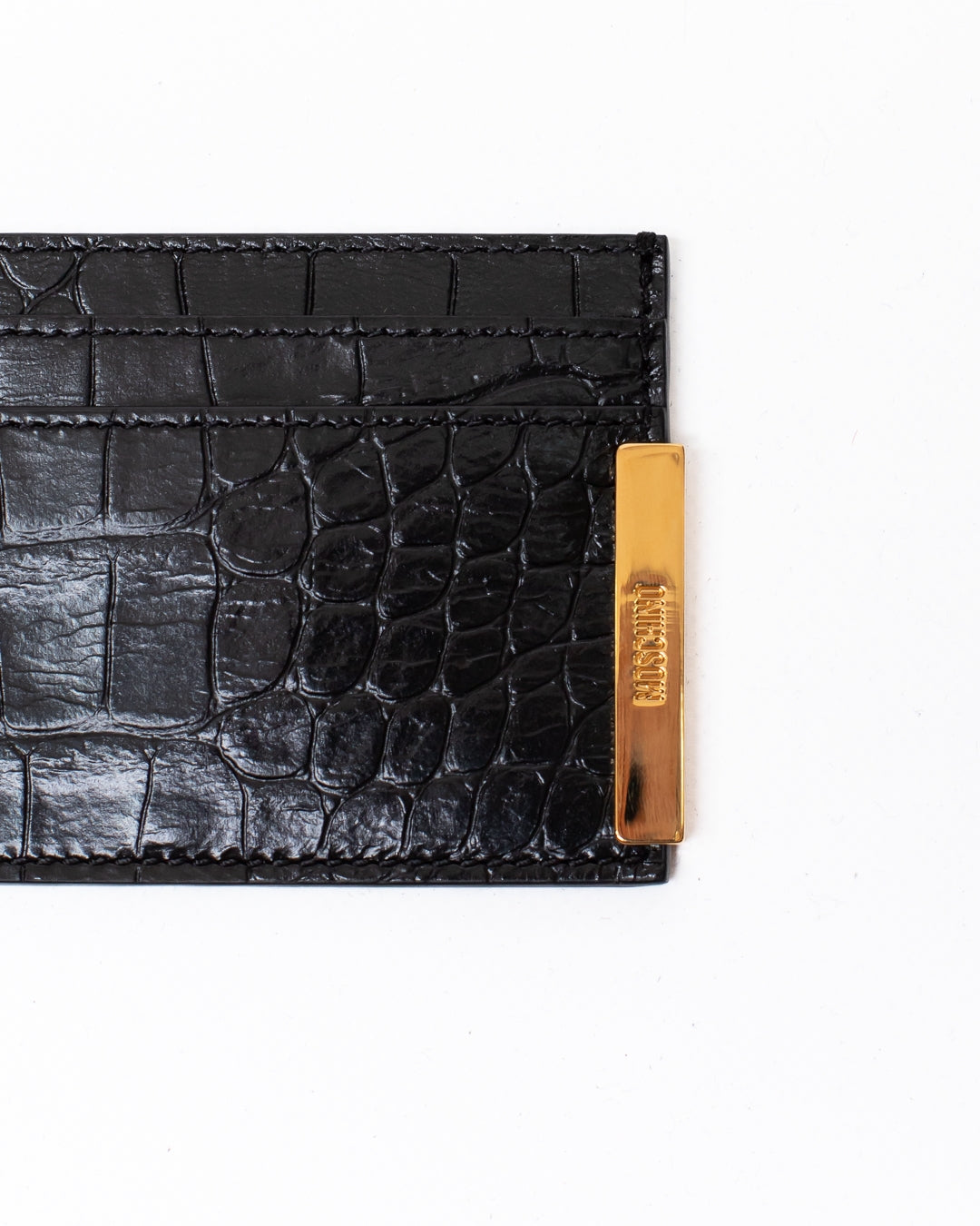Portacarte Moschino coccodrillo in pelle lucida