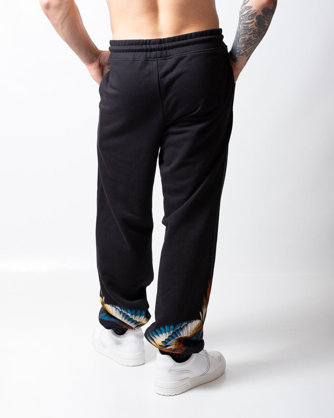 Pantalone Marcelo Burlon in felpa "Orange Wings" uomo