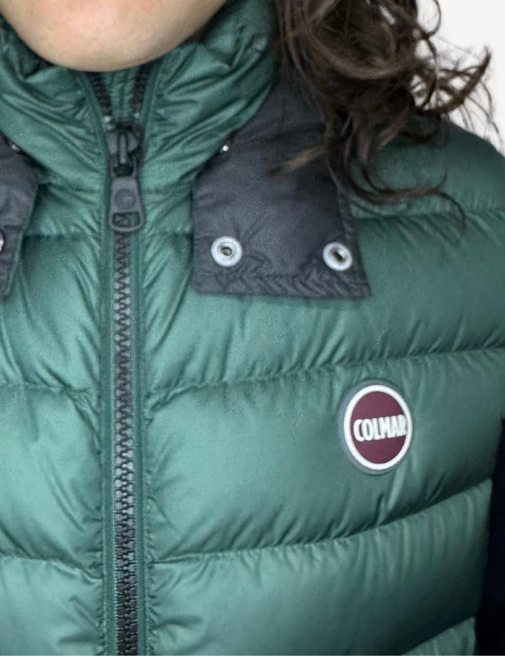 Gilet Colmar in piuma con cappuccio staccabile