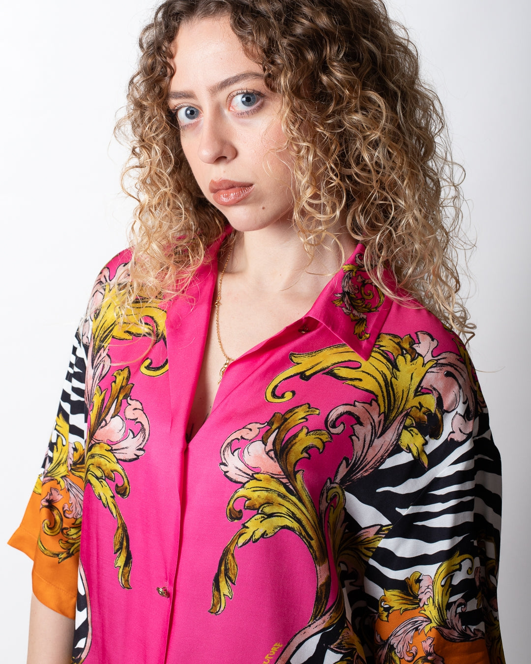 Camicia Versace Jeans Couture "Zebra Barocco" in viscosa donna