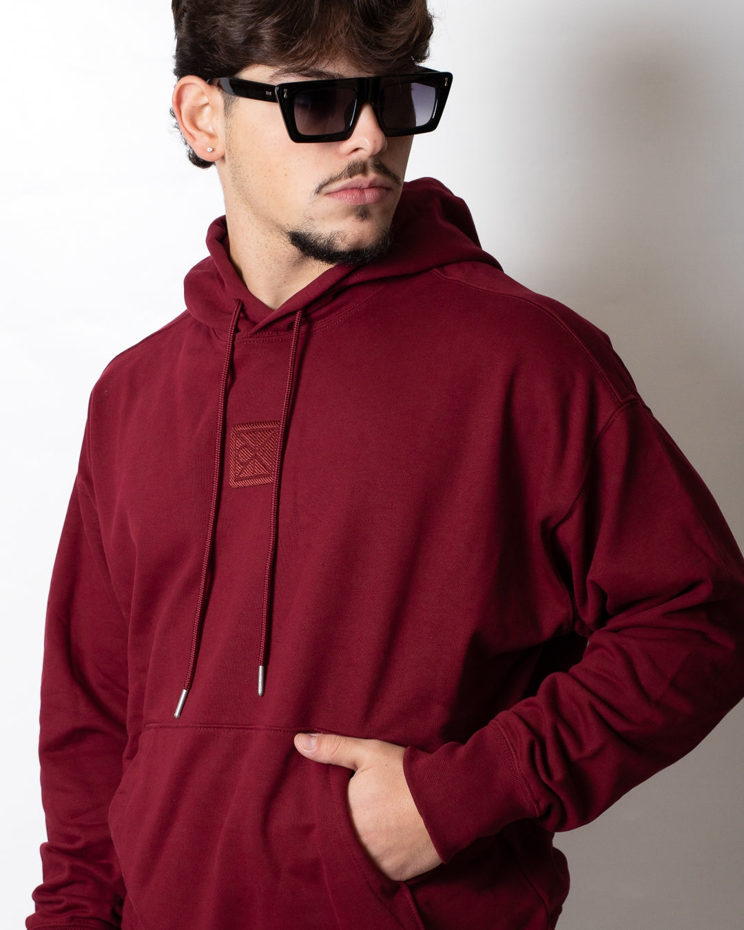 Felpa Calvin Klein con cappuccio e ricamo uomo