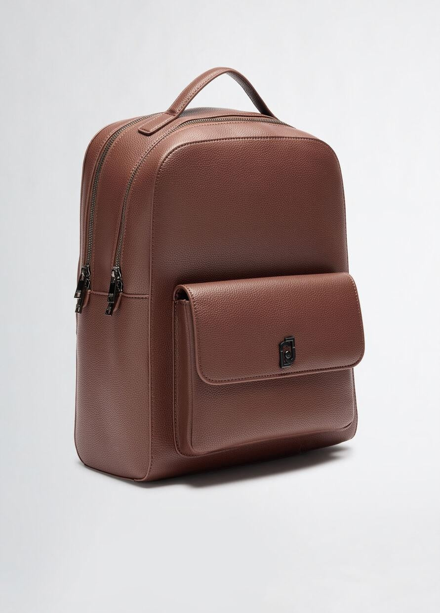Zaino Liu Jo in pelle con placca in metallo