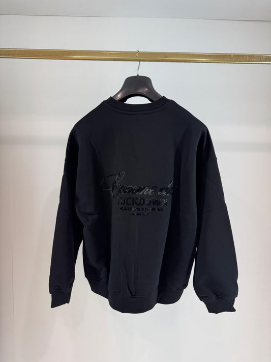 Felpa Comme des Fuckdown girocollo con stampa in rilievo donna