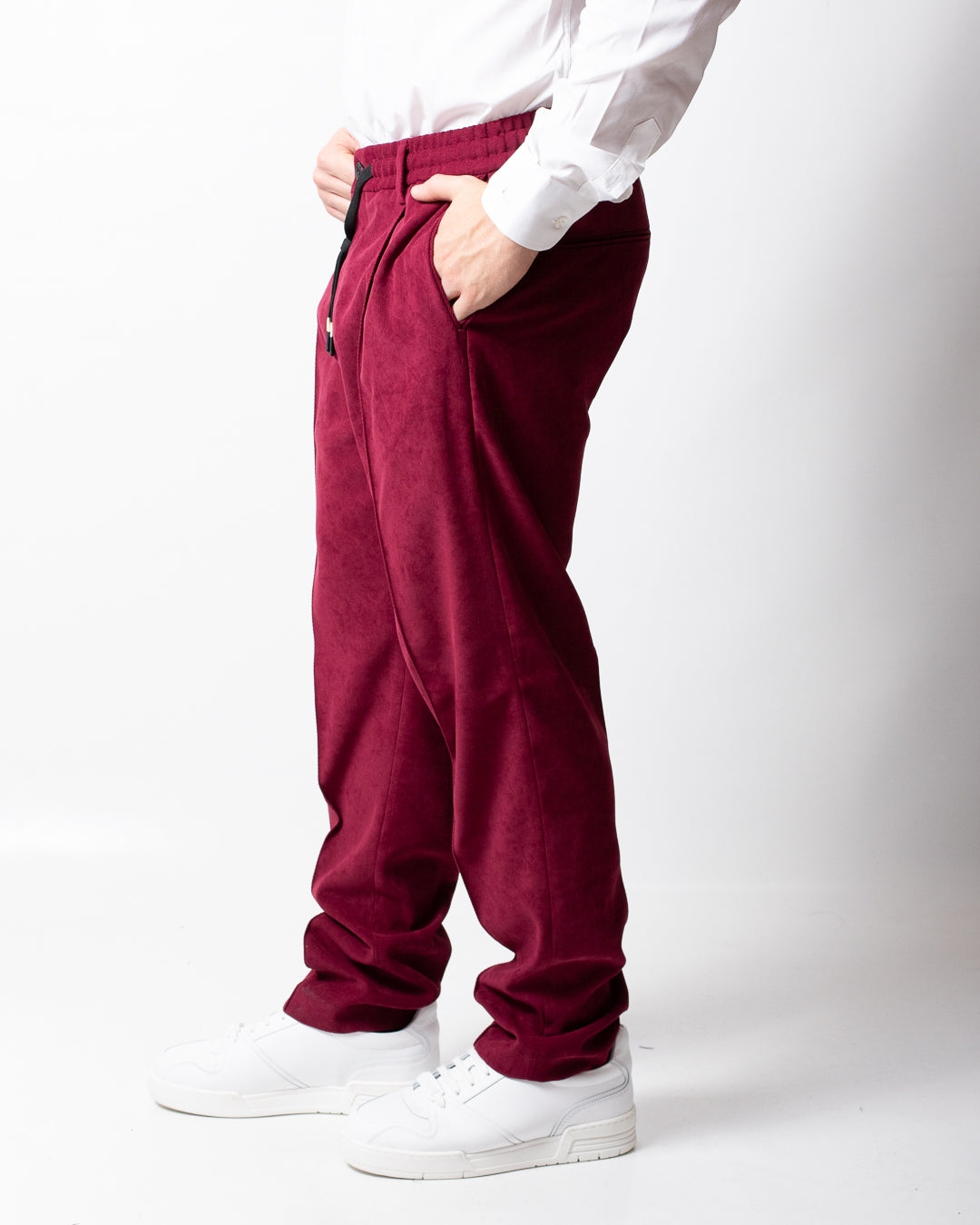 Pantalone Daniele Alessandrini in suede uomo