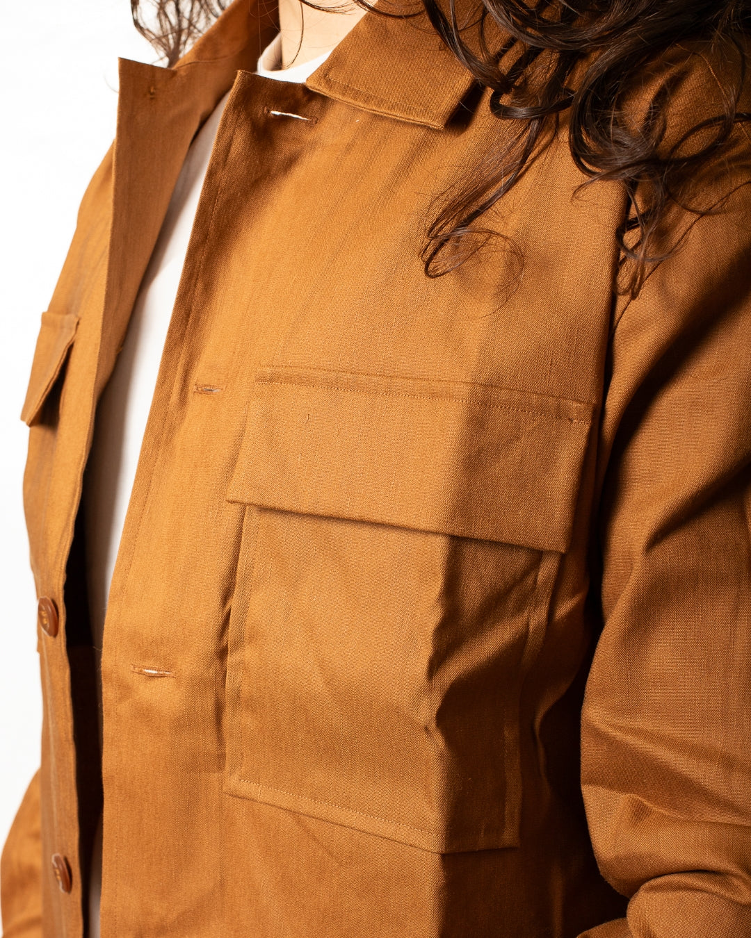 Camicia Calvin Klein in misto lino con tasche uomo