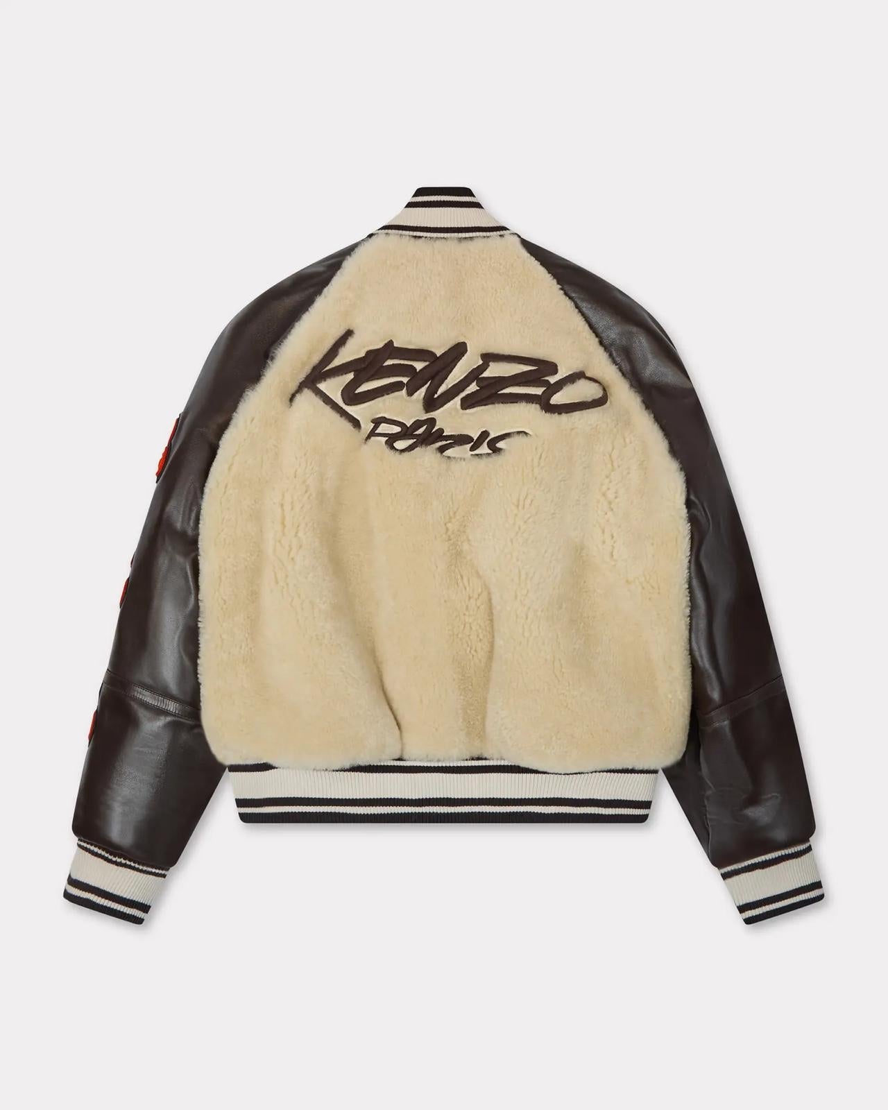 Giubbotto Kenzo Paris "Futura Sherling" in vera pelle