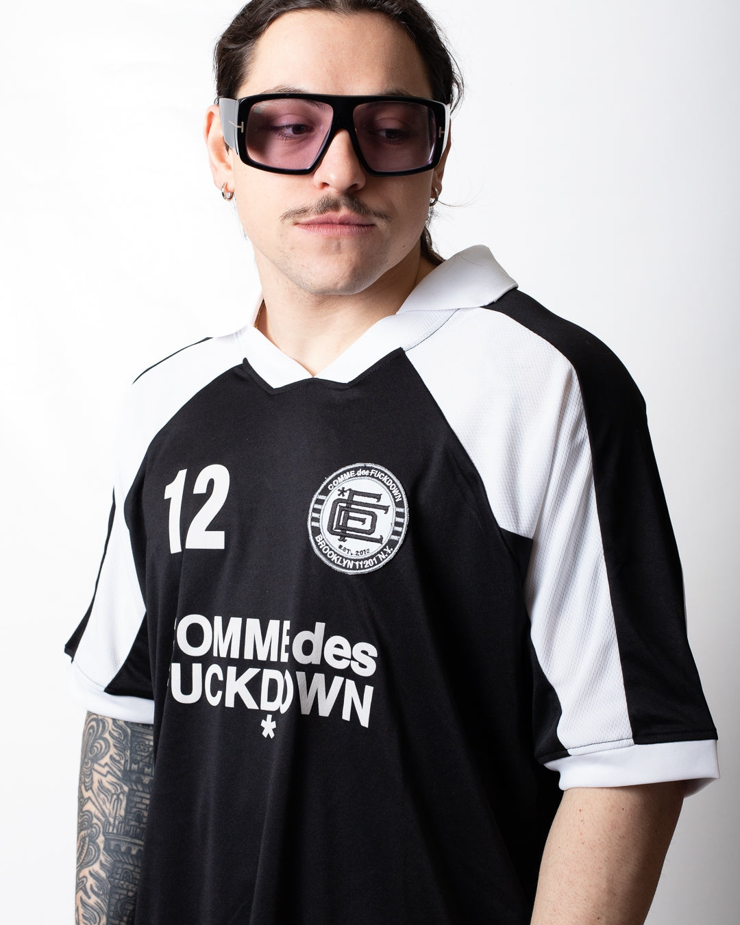 T-Shirt Comme des Fuckdown in poliestere con stampe uomo