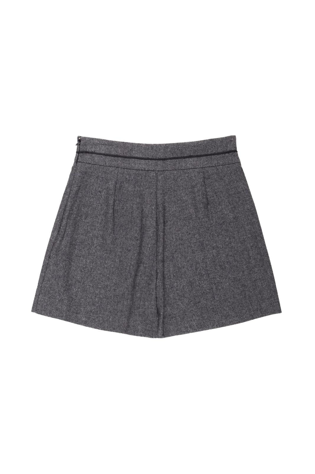 Shorts Nenette ricamato in misto lana donna