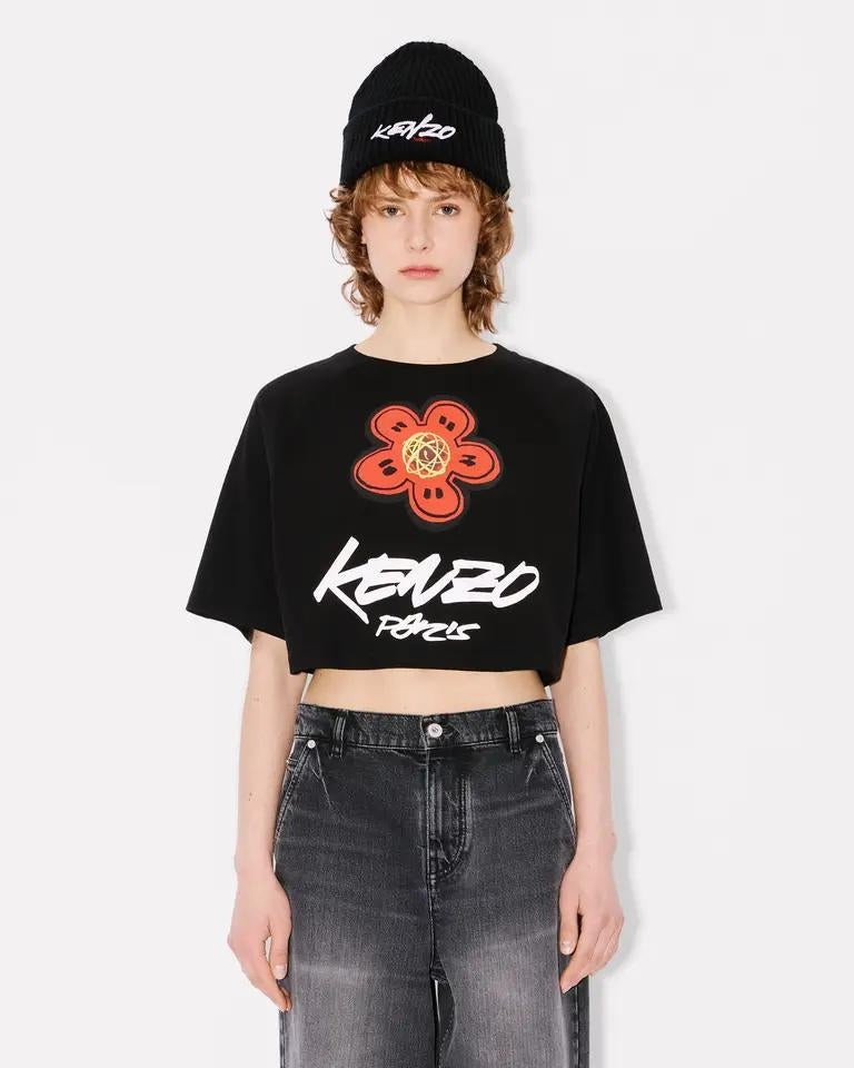 T-Shirt Kenzo Paris cropped "Futura Boxy" donna
