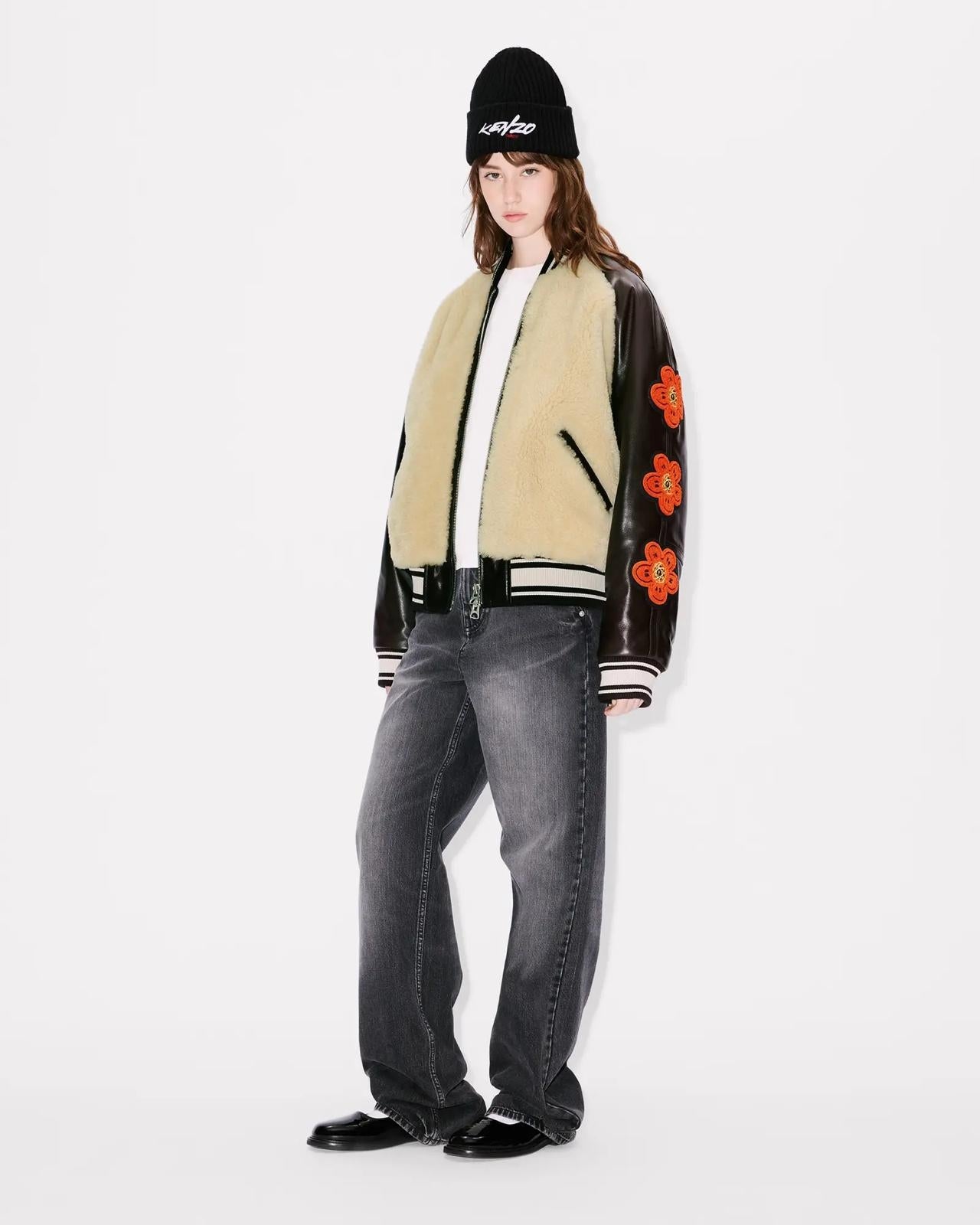 Giubbotto Kenzo Paris "Futura Sherling" in vera pelle