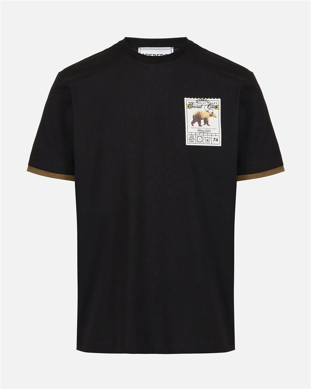 T-Shirt Iceberg con stampa orso uomo