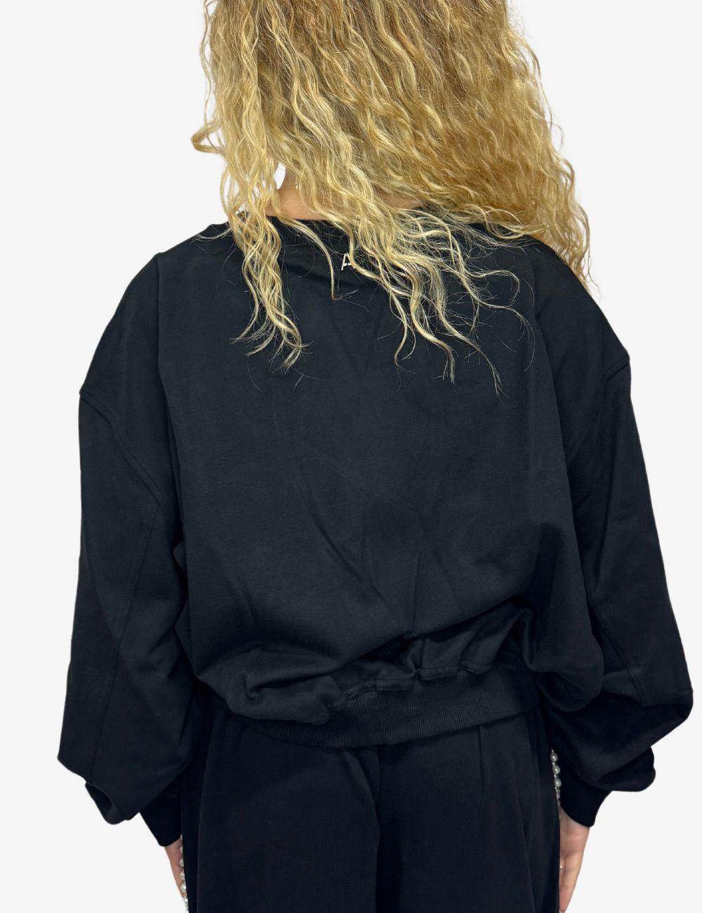 Felpa Twinset Actitude girocollo con perline donna