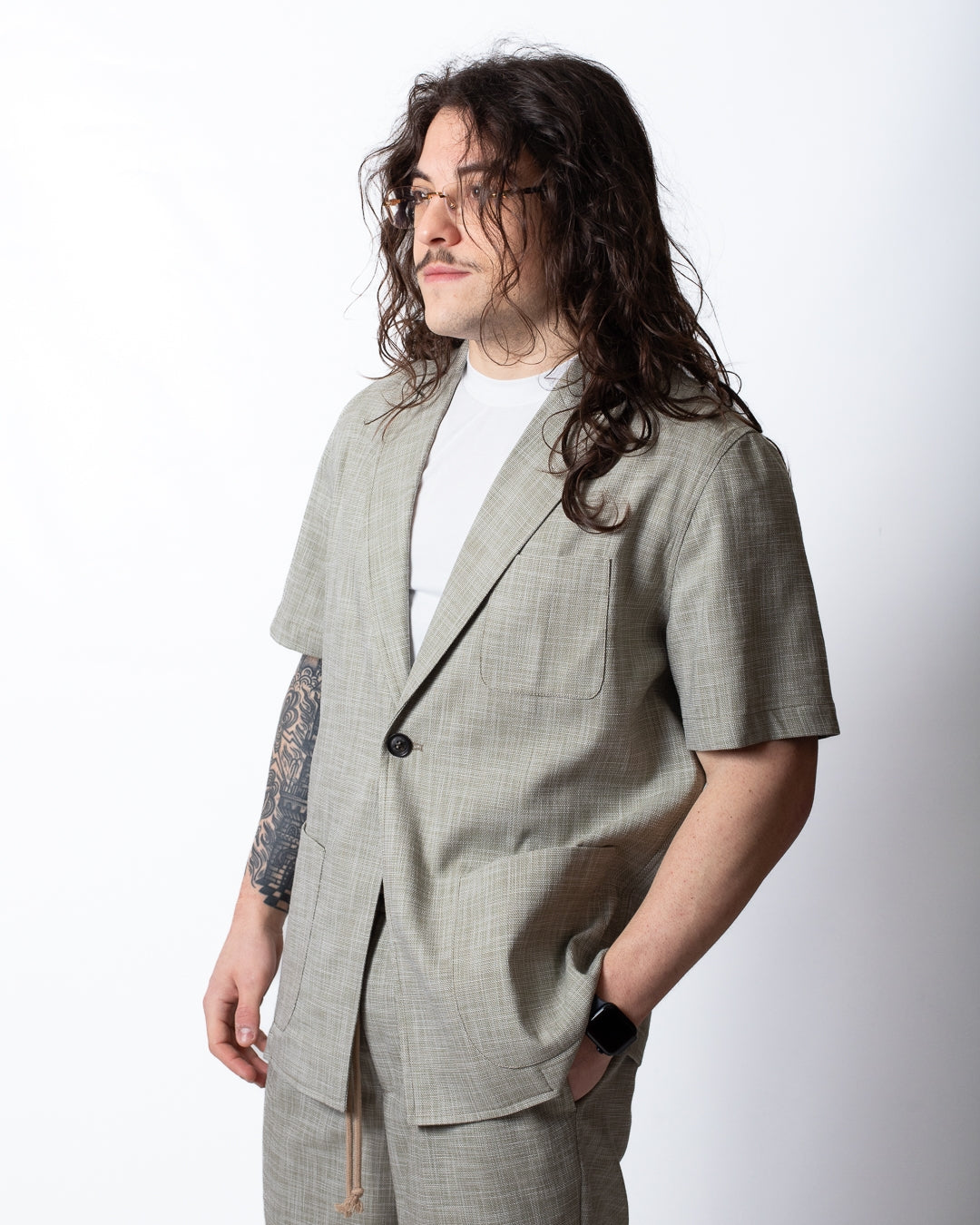 Giacca blazer Liu Jo monopetto a maniche corte uomo