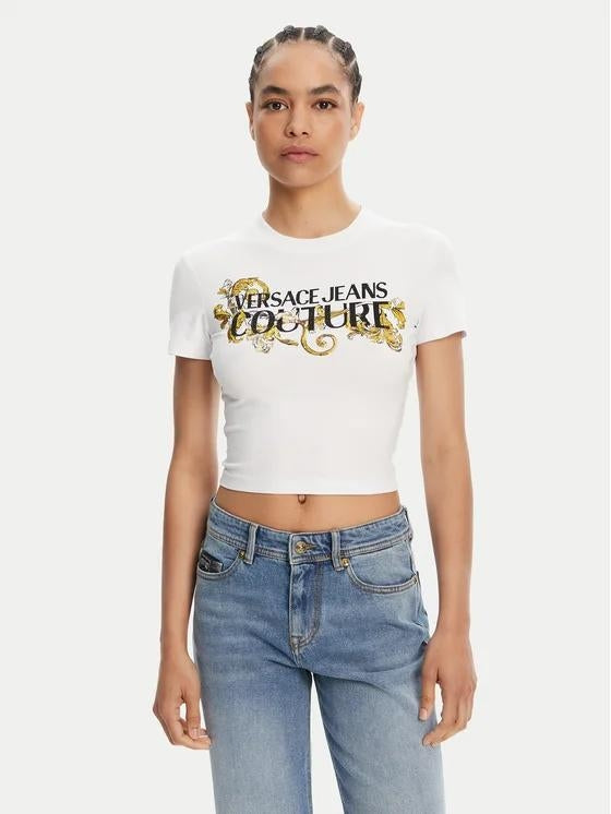 T-Shirt Versace Jeans Couture "Baroque strass" donna