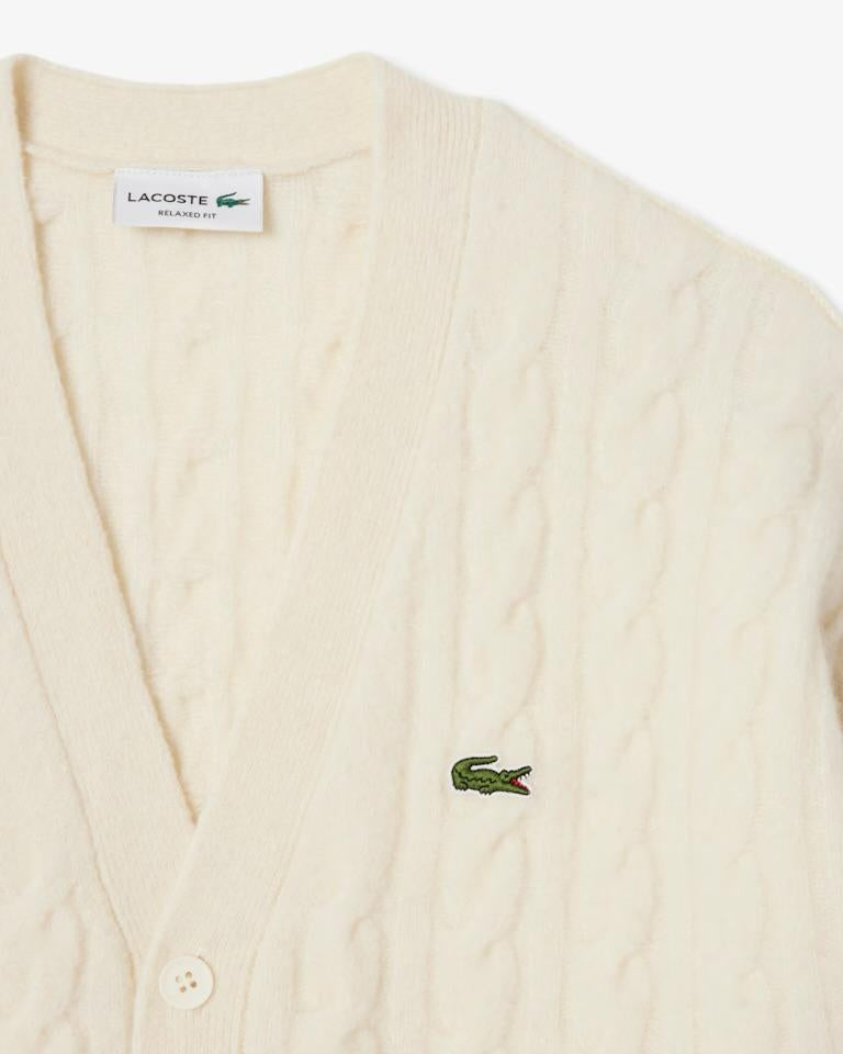 Cardigan Lacoste con ricami uomo