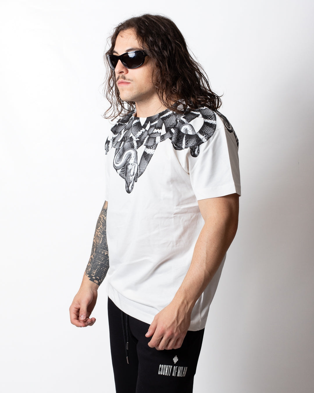 T-Shirt Marcelo Burlon "Black Snake" uomo