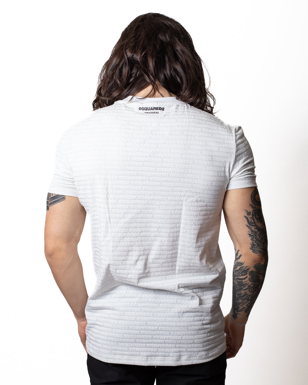 T-Shirt e slip Dsquared2 con logo stampato all-over uomo